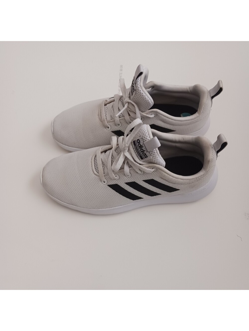 Adidas  Mens s White And Black  Cloud Form Sneakers Shoes Size 6